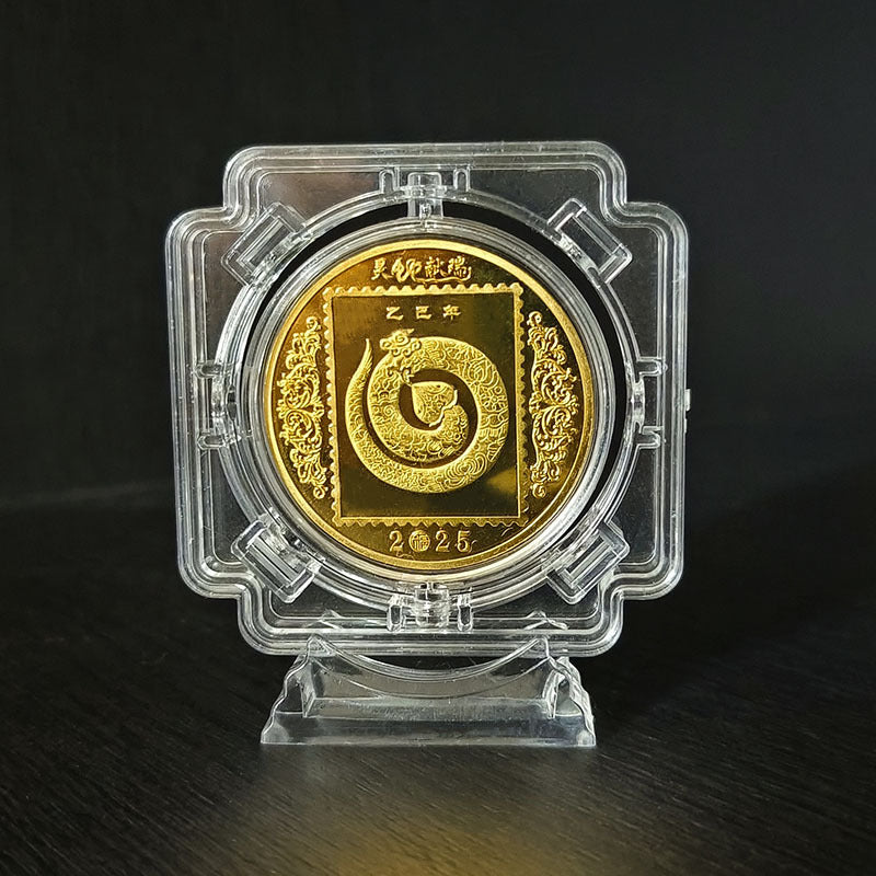 Snake Year Commemorative Medal Color Gold Plated Silver Plated