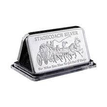 Load image into Gallery viewer, Northwest Region Territorial Mint 999 Fine Stagecoach  Ounce 999 Silver Divisible Bar