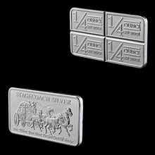 Load image into Gallery viewer, Northwest Region Territorial Mint 999 Fine Stagecoach  Ounce 999 Silver Divisible Bar