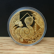 Load image into Gallery viewer, Snake Year Commemorative Medal Color Gold Plated Silver Plated