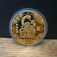Load image into Gallery viewer, Snake Year Commemorative Medal Color Gold Plated Silver Plated
