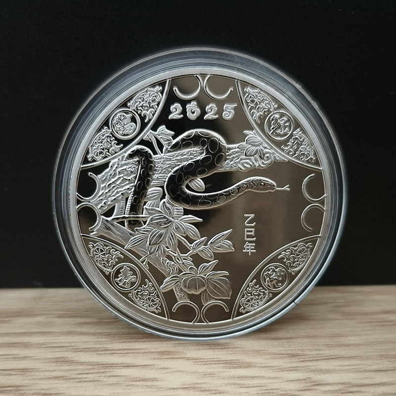 Snake Year Commemorative Medal Color Gold Plated Silver Plated